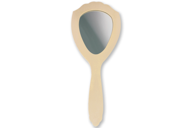 Miroir de princesse bois 12,5 x 30 x 0,7 cm - Miroirs à décorer - 10doigts.fr