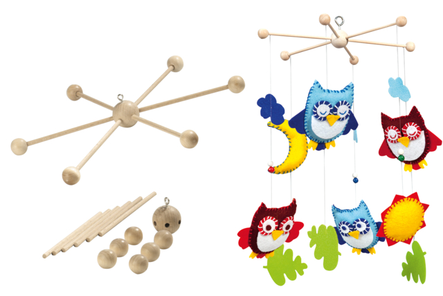 mobile en bois - Supports pour mobiles - 10doigts.fr