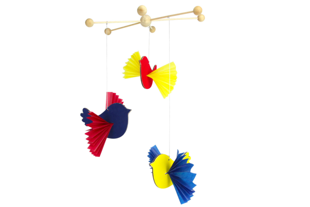 mobile oiseau - Suspensions décoratives en bois - 10doigts.fr