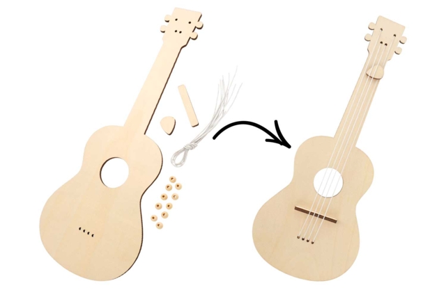 montage guitare en bois - Jeux et Jouets en bois - 10doigts.fr