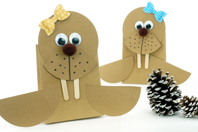 Morse avec un sac en papier kraft - Papiers cadeaux - 10doigts.fr