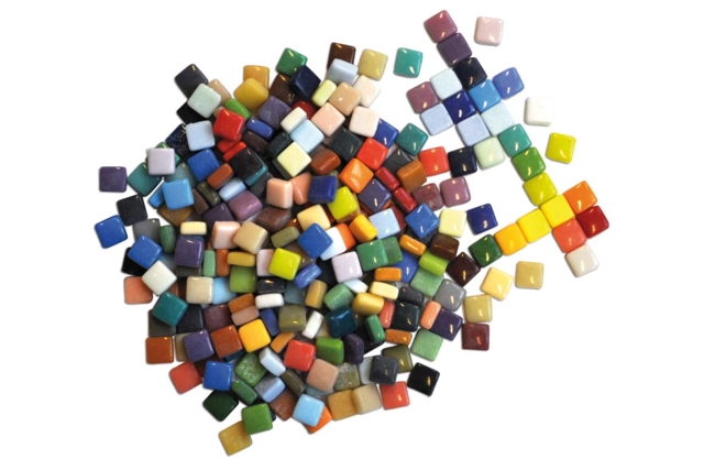mosaïques carrées opaques en verre - Mosaïques en verre - 10doigts.fr
