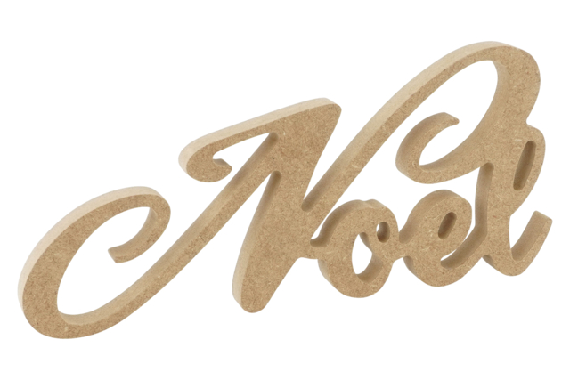 mot noel en bois à décorer - Objets en bois Noël - 10doigts.fr