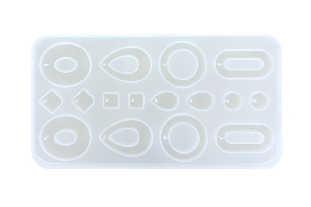 moule silicone boucles d'oreilles résine DIY - Moules pour plâtre, savon, béton ... - 10doigts.fr