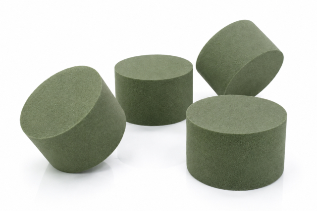 mousse florale verte blocs ronds - Supports pour Art Floral : Donnez vie à vos compositions - 10doigts.fr