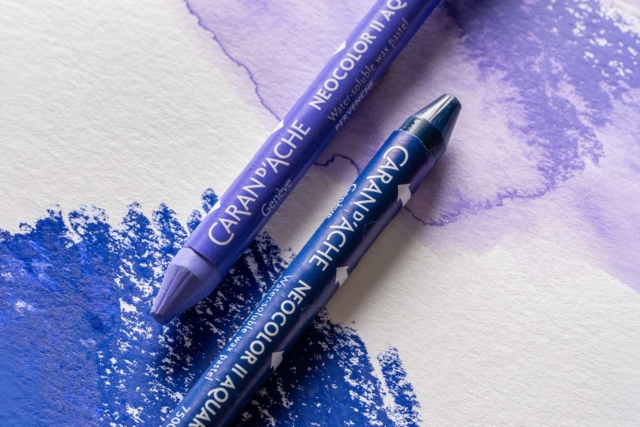 Neocolor™ II Aquarelle de Caran d’Ache violet - Pastels Beaux Arts - 10doigts.fr