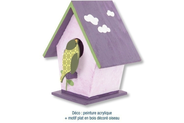 Nichoir à oiseaux en bois - Nichoirs, mangeoires en bois - 10doigts.fr