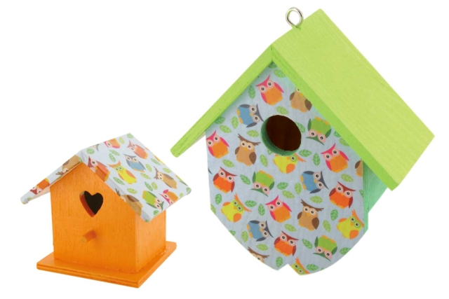 Nichoir en bois déco Hiboux - Nichoirs, mangeoires en bois - 10doigts.fr