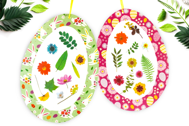Oeuf de Pâques "fleurs séchées" - Gommettes réalistes pour enfants : l’éveil par l’image - 10doigts.fr
