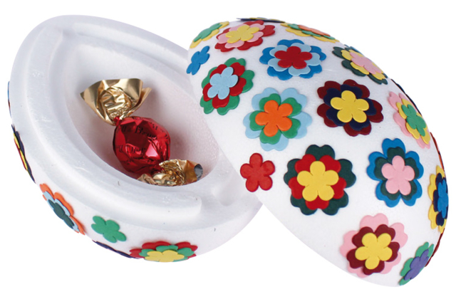 Oeuf de Pâques surprise - Décorations fleurs et feuilles : ajoutez une touche de nature à toutes vos créations - 10doigts.fr