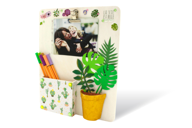 Organiseur de bureau tropical - Pots en carton - 10doigts.fr