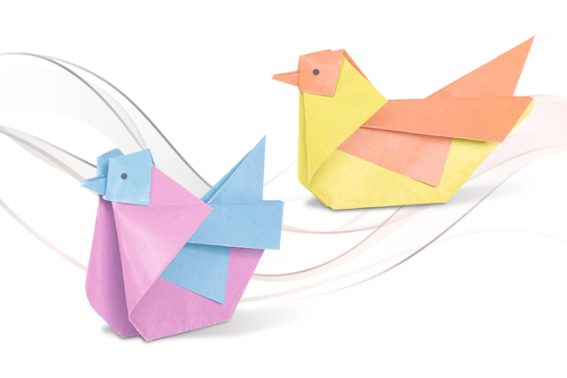 origami pastel - Papiers Origami - 10doigts.fr