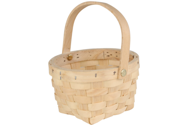 Panier rond en copeaux de bois - Paniers en bois - 10doigts.fr