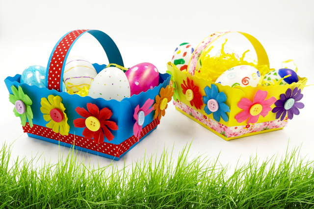 Paniers de Pâques fleuris - Décorations fleurs et feuilles : ajoutez une touche de nature à toutes vos créations - 10doigts.fr