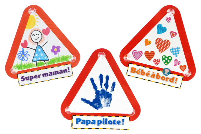 panneau de voiture à personnaliser - Kits fête des parents - 10doigts.fr