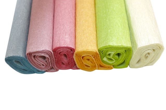 papier crépon nacré pastel - Papier crépon - 10doigts.fr
