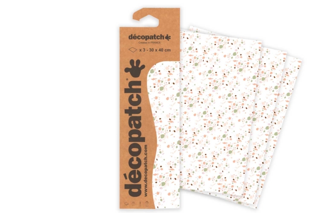 papier effet terrazzo - Papiers Décopatch - 10doigts.fr