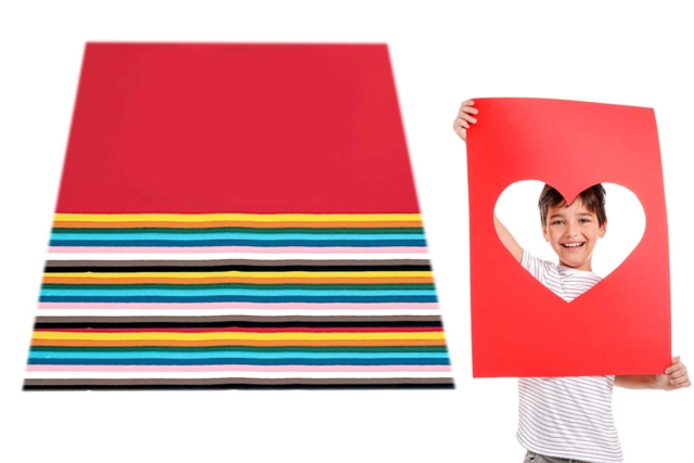 Papier léger multicolore, 50 x 70 cm - 100 feuille - Papiers colorés - 10doigts.fr