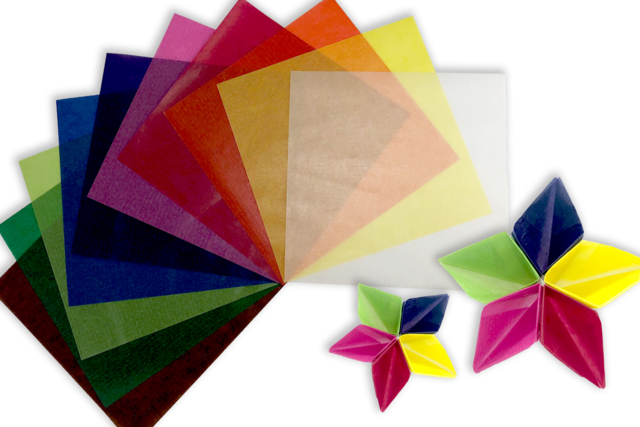 Papier origami translucide - Papiers Origami - 10doigts.fr