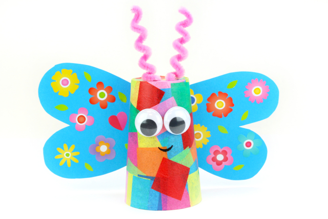 Papillon lumineux - Papiers de soie - 10doigts.fr