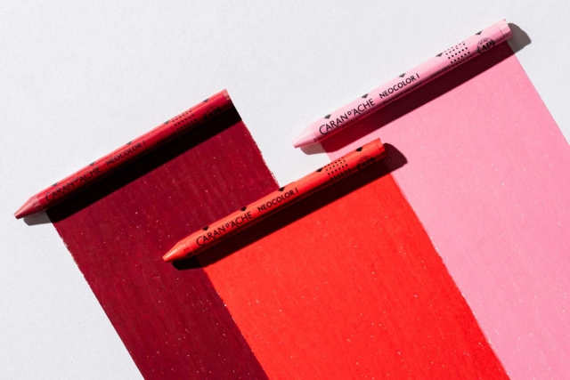 Pastels gras Néocolor I rouge - Pastels Beaux Arts - 10doigts.fr