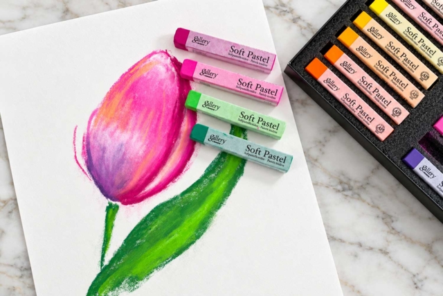 Pastels tendres Gallery set 48 assortis Mungyo - Pastels Beaux Arts - 10doigts.fr