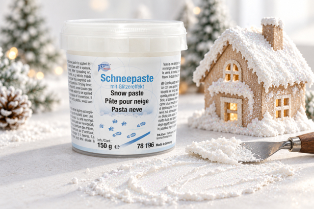 pâte 3D effet neige - Peinture relief 3D pour des effets de matière et des créations en volume - 10doigts.fr