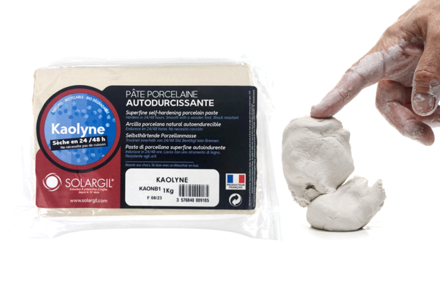 pâte procelaine autodurcissante kaolyne - Pâtes à modeler autodurcissantes - 10doigts.fr
