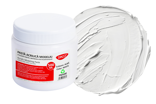 pâte structure acrylique 500 ml - Peinture relief 3D pour effets de matière et créations en volume - 10doigts.fr