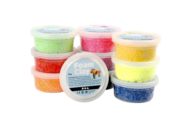pâtes à modeler à billes foam clay - Pâtes à modeler autodurcissantes - 10doigts.fr