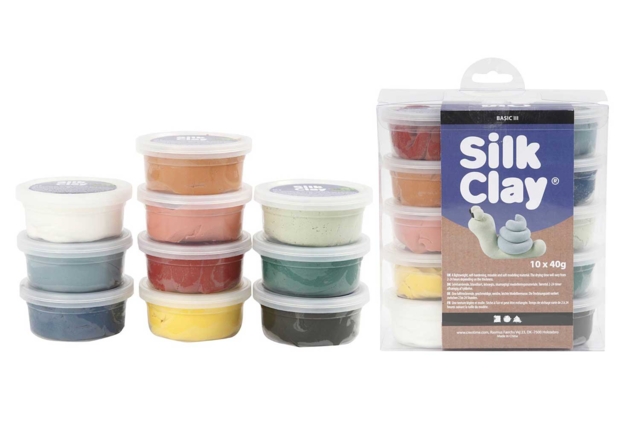 Pâtes à modeler Silk Clay Nature - 10 couleurs  - Pâtes à modeler autodurcissantes - 10doigts.fr