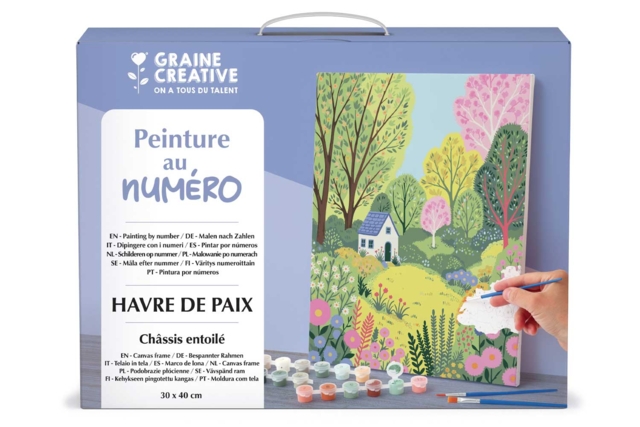 Peinture au numero - Havre de paix 30 x 40 cm - Peinture aux numéros : découvrez l'art du tableau numéroté pour tous - 10doigts.fr