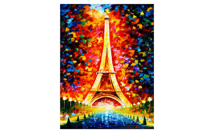 Peinture au numéro "Tour Eiffel" - 30 x 40 cm - Peinture aux numéros : découvrez l'art du tableau numéroté pour tous - 10doigts.fr