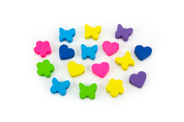 perles en bois formes enfant - Perles Bois - 10doigts.fr