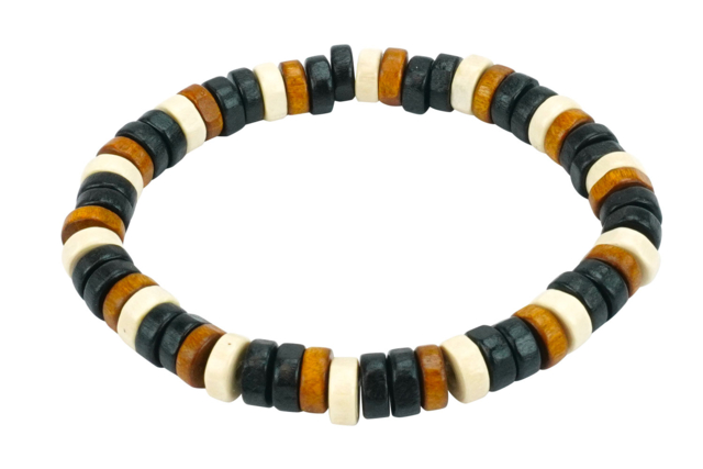 perles heishi en bois - Perles Bois - 10doigts.fr