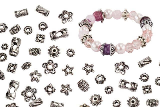 perles intercalaires en argent vieilli - Perles Intercalaires - 10doigts.fr