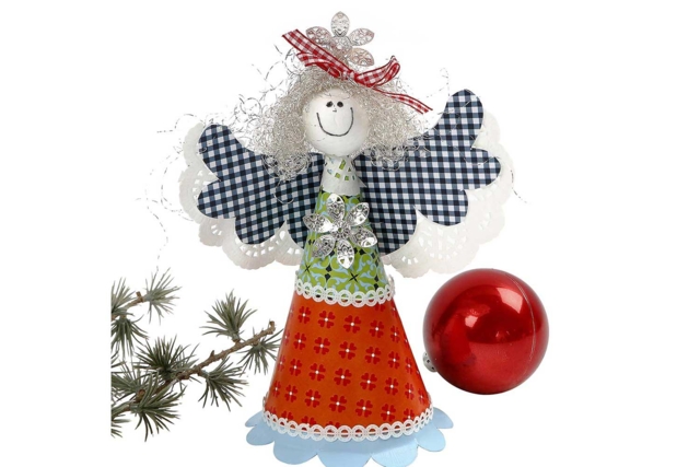 petit ange noel argent - Rembourrage - 10doigts.fr