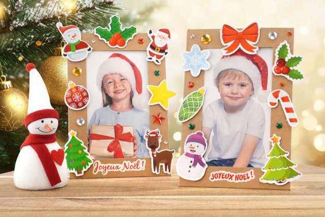 Petit cadre de Noël - Petites décorations de Noël - 10doigts.fr