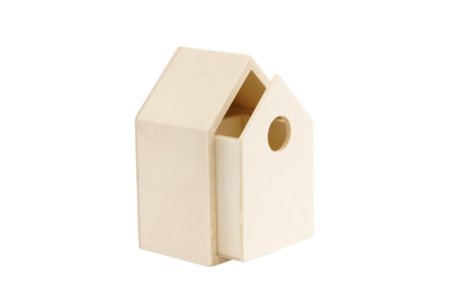 Petite maison en bois avec tiroir à décorer - Boîtes en bois - 10doigts.fr