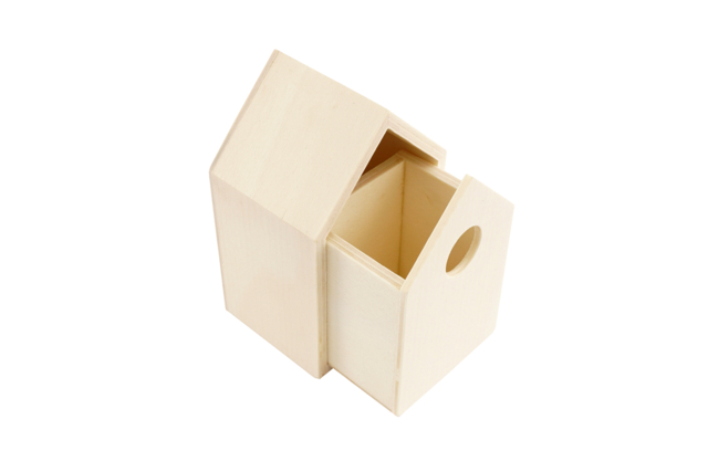 Petite maison en bois avec tiroir boite bijoux - Boîtes en bois - 10doigts.fr