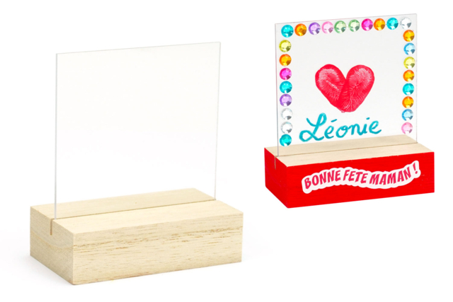 petite plaque plexiglas  - Cadres photos en bois - 10doigts.fr