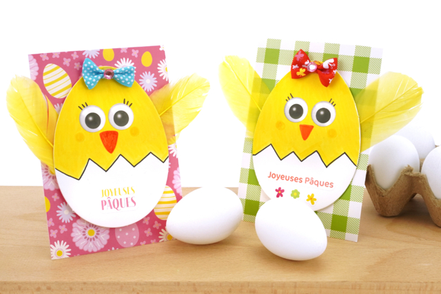 Petits tableaux poussins de Pâques - Gommettes Pâques - 10doigts.fr