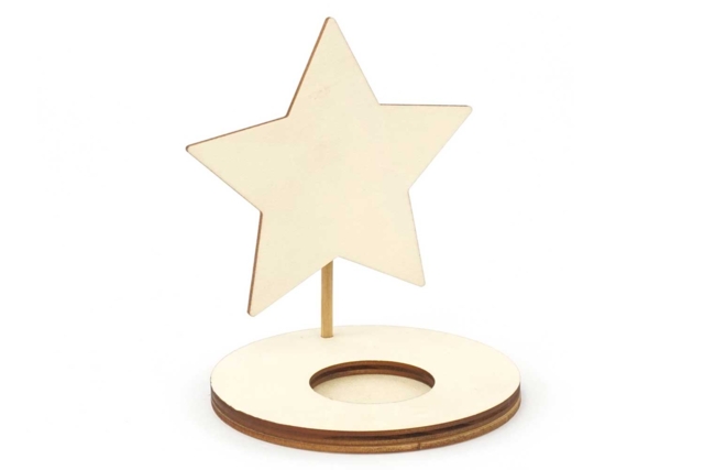 Photophore star bois - Bougeoirs et photophores - 10doigts.fr