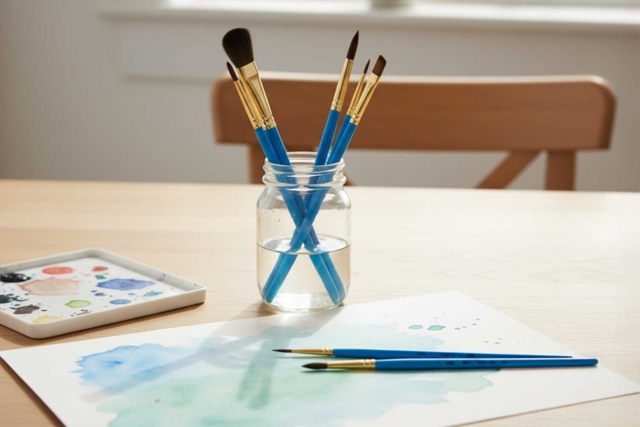 Pinceaux aquarelle - 10 pinceaux - Peinture aquarelle - 10doigts.fr