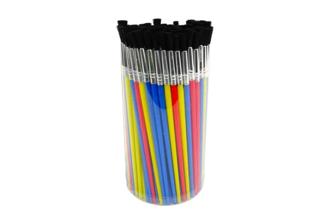 Pinceaux pour collectivités - Tube de 144 pinceaux - Pinceaux brosses - 10doigts.fr