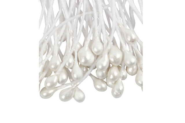 pistil blanc - Fleurs en papier crépon : créez des bouquets éternels - 10doigts.fr