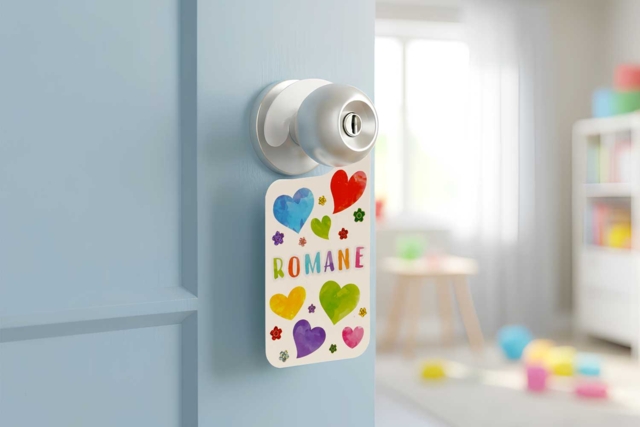 Plaque de porte en carton à décorer - Plaque de porte - 10doigts.fr