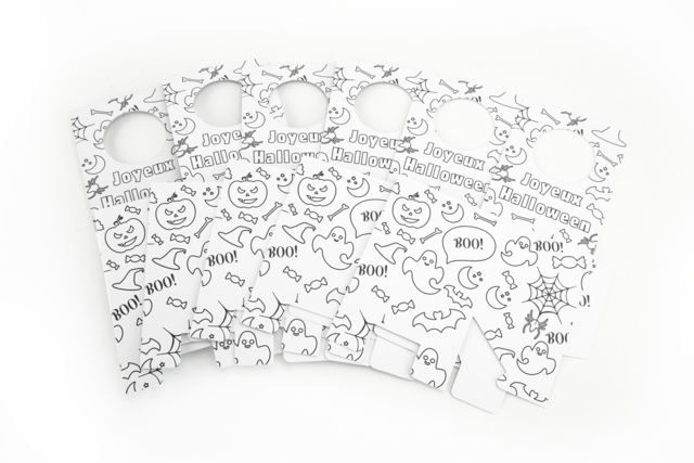 Plaque de porte Halloween - Supports d'Halloween à décorer - 10doigts.fr