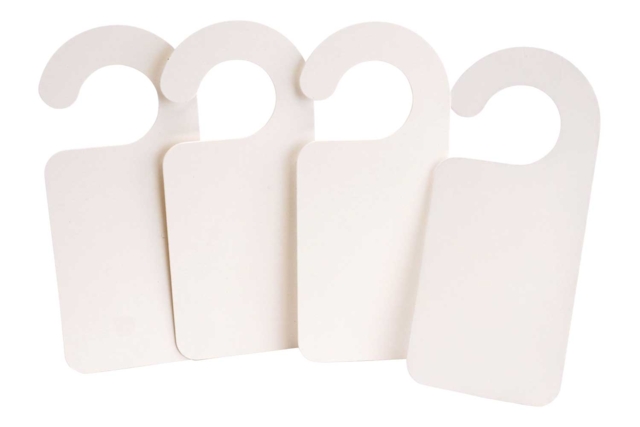 Plaques de porte en carton blanc - 6 pièces - Plaque de porte - 10doigts.fr