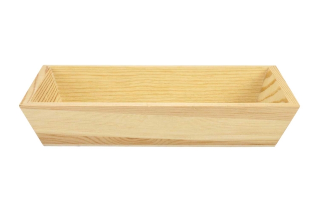 Plateau bois bords inclinés 22 x 13 cm - Plateaux en bois - 10doigts.fr
